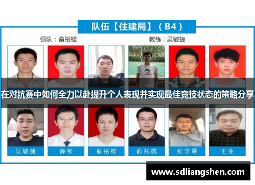 在对抗赛中如何全力以赴提升个人表现并实现最佳竞技状态的策略分享 在对抗赛中如何全力以赴提升个人表现并实现最佳竞技状态的策略分享