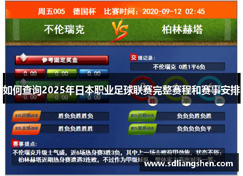 如何查询2025年日本职业足球联赛完整赛程和赛事安排