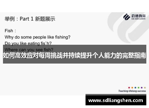 如何高效应对每周挑战并持续提升个人能力的完整指南